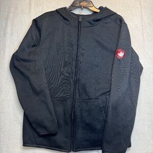 Canada Weathergear Hoodie Womens Size Small Black Performace Fleece lined